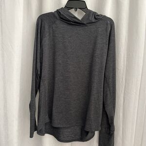 Brooks Heathered Grey Spacedye Pullover Hoodie Lightweight Sweatshirt Size XL